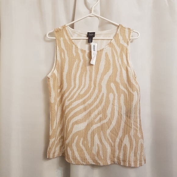 Chico's Traveller's women's size 1 or Medium zebra tank NWT - Picture 1 of 7
